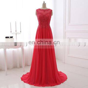 Wholesale Glamorous Applique Beaded Chiffon Long Evening Gowns Evening Dresses LX329