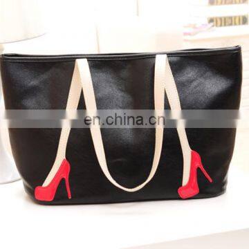 Stylish Pumps Print and Rivets Design Women's Shoulder Bag photo-3