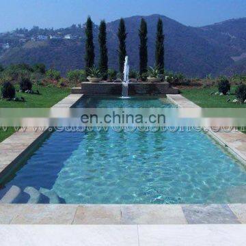 yellow limestone swimming pool edges