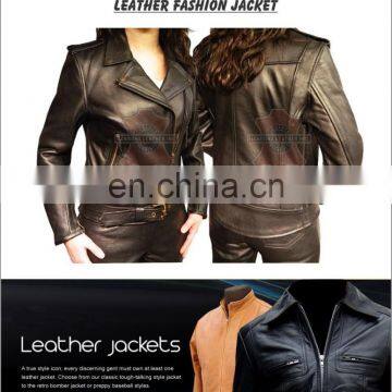 Leather Jacket, 2017 new style slim genuine lamb leather jackets for women with big collar