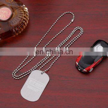 Promotional Metal blank laser engraving and print logo dog tag