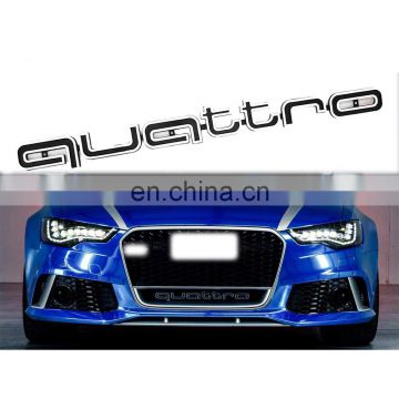 Black for QUATTRO Logo Emblem Front Grille Badge For AUDI A3 A5 Q3 Q5 Q7 TT S-line