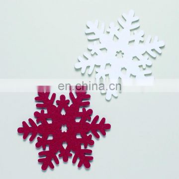 Wholesale die cut felt snowflake coaster