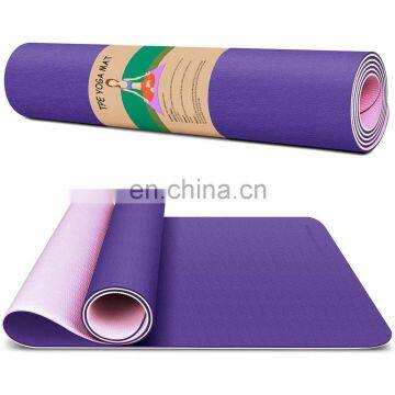 Harbour custom logo private label double color foldable tpe yoga mat