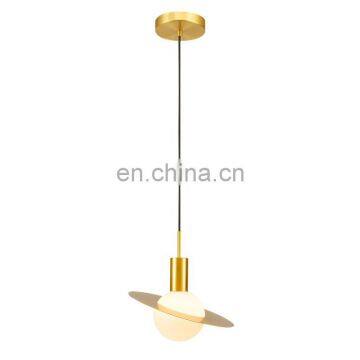 Nordic Flying Saucer Modern Simple Saturn Glass Chandelier Pendant Light photo-5