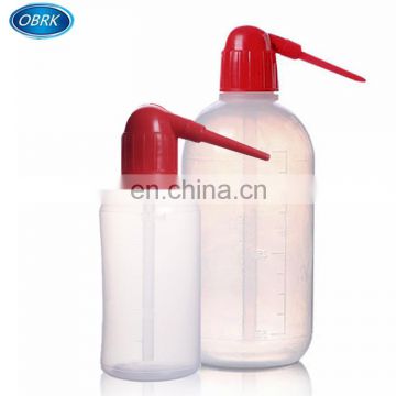 Lab use plastic 500ml Graduated Integral tube style squeeze bottle wash bottle