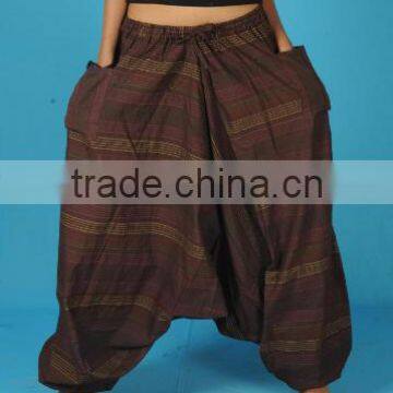 Mens Harem Pants Baggy Genie Fisherman man Pants Trouser jumpsuit Yoga Boho Gypsy Indian women Brown Loose Pants