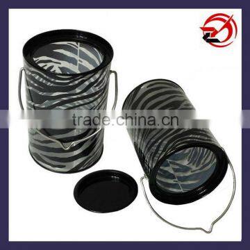 PVC clear tin bucket