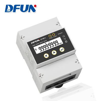 DFUN DFPM93 RS485 переменного тока трехфазный измеритель мощности на рельсах DIN с счетчиком электроэнергии с многотарифной системой