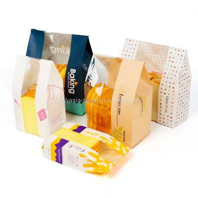 Custom Recyclable Paper lunch bags Great for packing Bread, cookie, candy, treats, bakery or snacks with window