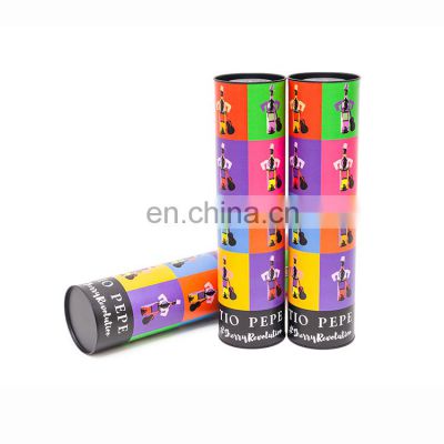 Custom Cylinder Wine Bottle Paper Tube Boxes Wine paper tube boxes