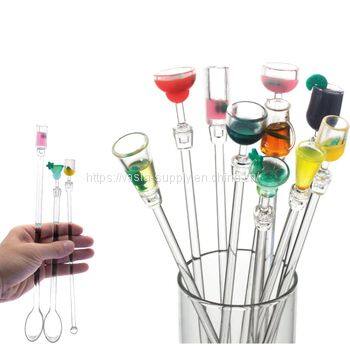 Bar Tool Party Swizzle Stick Cocktail Drink Mixer Stirring 23cm Stirrers Juice Wine Acrylic