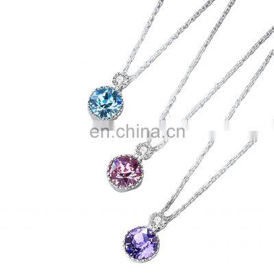 Heart of the sea S925 Sterling Silver Necklace Fashion versatile clavicle chain crystal pendant Lover Gift women Necklace