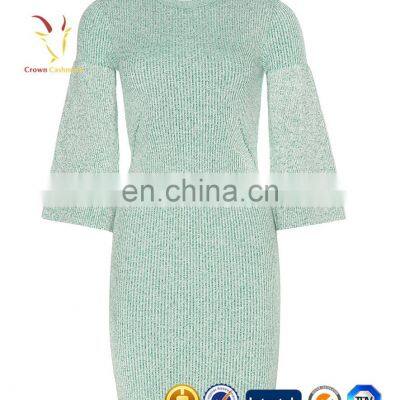 Яркие цвета. Женская модная вязаная шерстяная кофта-платье photo-3