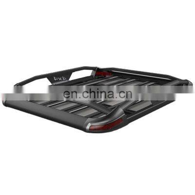 2021 Latest 4x4 Aluminum Alloy Universal Car Luggage Carrier Roof Rack Basket With Light Bar For Universal