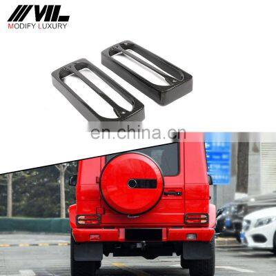 Carbon Fiber G63 G55 Rear Tail Lamp Cover for Mercedes Benz G-Class G55 G63 G65 AMG 2004-2018