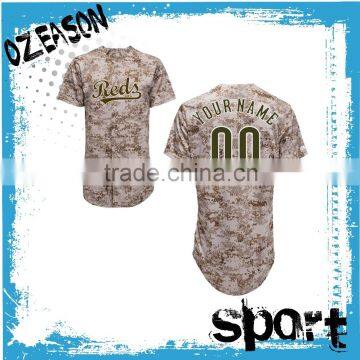 OEM service baseball jersey mesh with camo designing for men/women student match