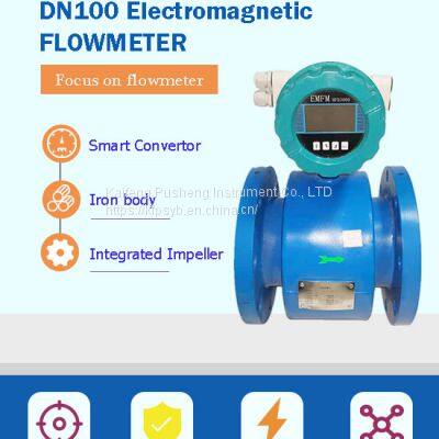 304 Stainless Steel Tubular Electromagnetic Flowmeter With RS485 Protocol Tetrafluoron Lining