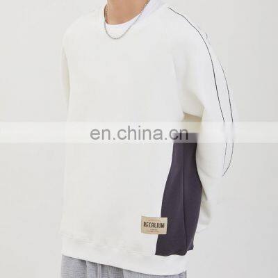 Fashion New Design  plain pullover gray solid color cotton oem logo hoodies men 2021