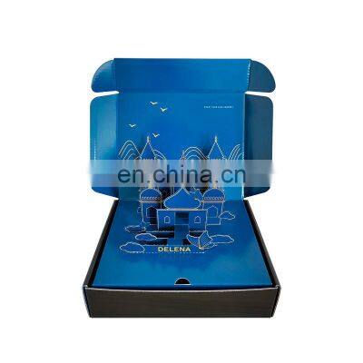 Pop Up Standing cardboard postal mailing boxes with logo e-commerce parcel corrugated 3D popup paper box