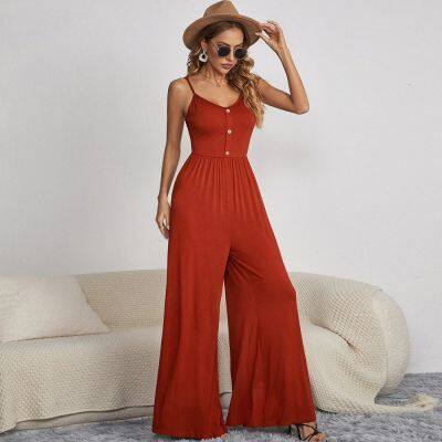 Solid Color New Summer Dress Jumpsuit photo-5