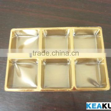 Vacuum Thermoforming Gold PVC Rigid Plastic Film For Food Grade