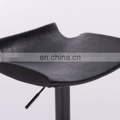 Modern Leather Swivel High Metal Bar Stool For Kitchen photo-5