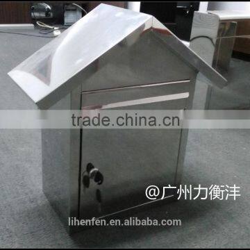 Metal House Mailbox for Residential Wall-mounted Blue Powdercoated Finish Waterproof Outdoor Used photo-4
