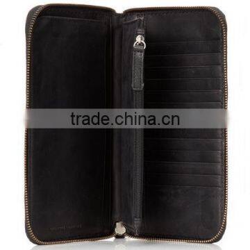 Vintage Cowhide Leather Clutch Wallet Travel Organizer Wallet for Men photo-6