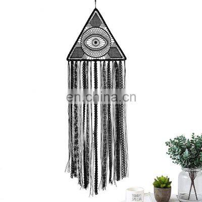 New Arrival Ornaments Tassels Dreamcatchers Handmade Black Macrame Evil Eye Dream Catcher photo-3