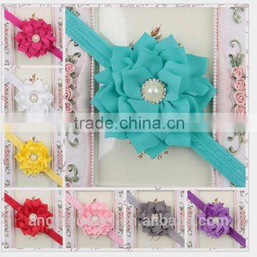 Many layers lotus baby hair accessories pearl hair accessories elastic hairband MY-AC0068