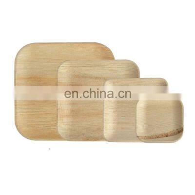 Romantic Disposable Biodegradable Areca Palm Leaf Wooden Bamboo Plate for Party photo-2