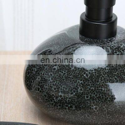 Ceramics Bathroom Decor Accessory Completes With Soap Dispenser Tumbler Soap Dish Toothbrush Holder Bathroom Accessories Set photo-3