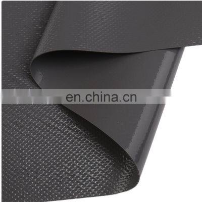 1000d wasserdichter B1 FR 620 gsm Hochleistungs-Polyester-Vinyl-Gewebe, schwarzes mit PVC beschichtetes Planenmaterial photo-2
