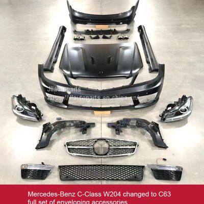 Mercedes-Benz C-Class W204 changed to C63 full set of enveloping accessories