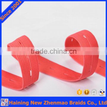 China supplier colored button hole elastic webbing wholesale