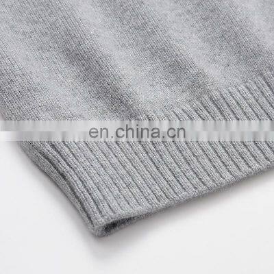 Custom 100% Cashmere Turtleneck Sweater Solid Pattern Long Sleeve Winter Knit Casual Style With Front Logo photo-5