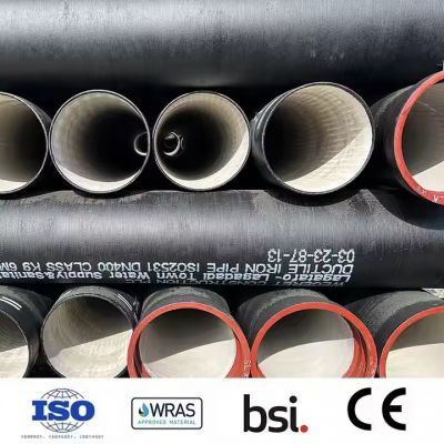 80-2600mm Diameter ISO2531 En545 En598 Class K Class C Ductile Cast Iron Pipe Manufacturers