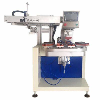 Meichao Single Color Eight Stations Automatic Rotary pad Printing Machine