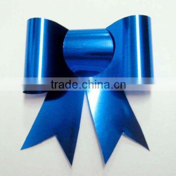 PET Butterfly Ribbon Tie Bow with Royal Blue Metallic Shinny Color