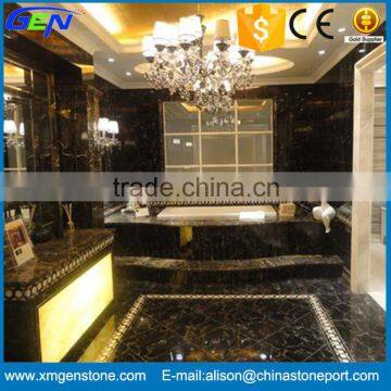 Cheap Supply Polished Black Portoro Marble Slab