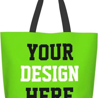 Custom Tote Bags With You Team Logo Text Personalized Shoulder Bag