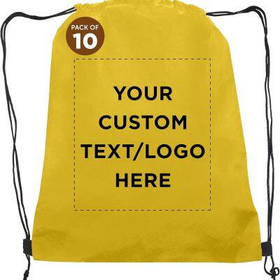 Custom Non-Woven Drawstring Backpacks, Personalized Bulk Pack