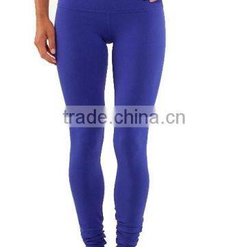 Custom royal blue color full length gym yoga pant