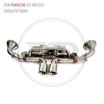 HMD Stainless Steel Exhaust Catback for Porsche 911 991.1 GT3/carrera 991.1/991.2 Turbo/992 GT3 High-performance Exhaust Pipe Electronic Valve