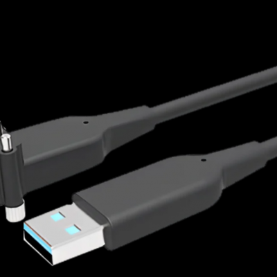 USB3.1 Hybrid AOC-Active Optical Cable-AM to Angled Micro-B 20m photo-2