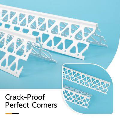 Customizable Flexible Impact Resistant White Vinyl PVC Corner Bead for Easy DIY Wall Repair