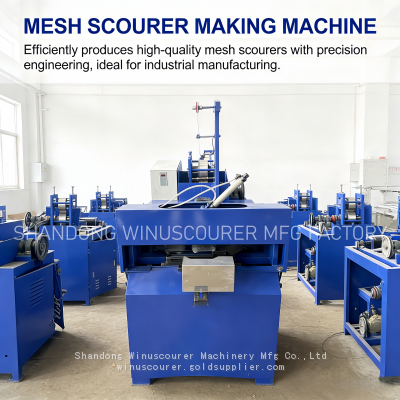 automatic galvanize wire mesh scourer making machine