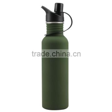 single stainless steel 18/0 or 18/8 sports water bottles