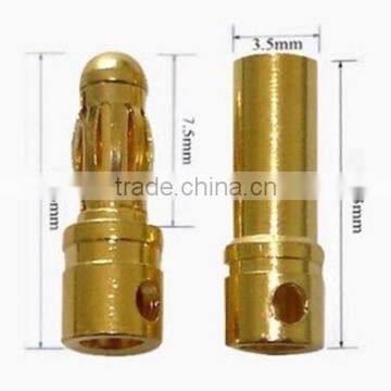 Gold Tone Metal Banana Plug Male Female Banana Bullet Connector photo-2